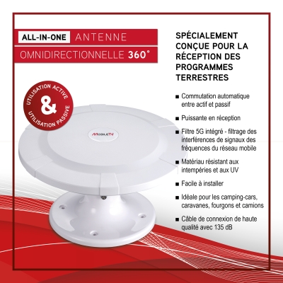 Antenne omnidirectionnelle All-in-One MobileTV